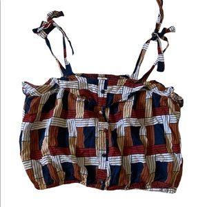 Multicolored Semi Cropped Tank